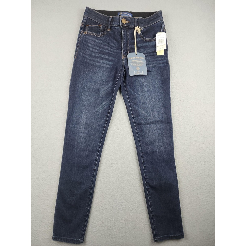 Democracy Jeans Womens 0 Blue High Rise Skinny Stretch Denim Ab Solution NWT